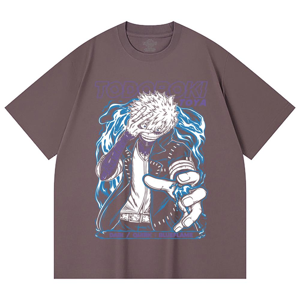 230 Gsm 100% Cotton My Hero Academia V11 Dabi Print Unisex Heavy Cotton T Shirt