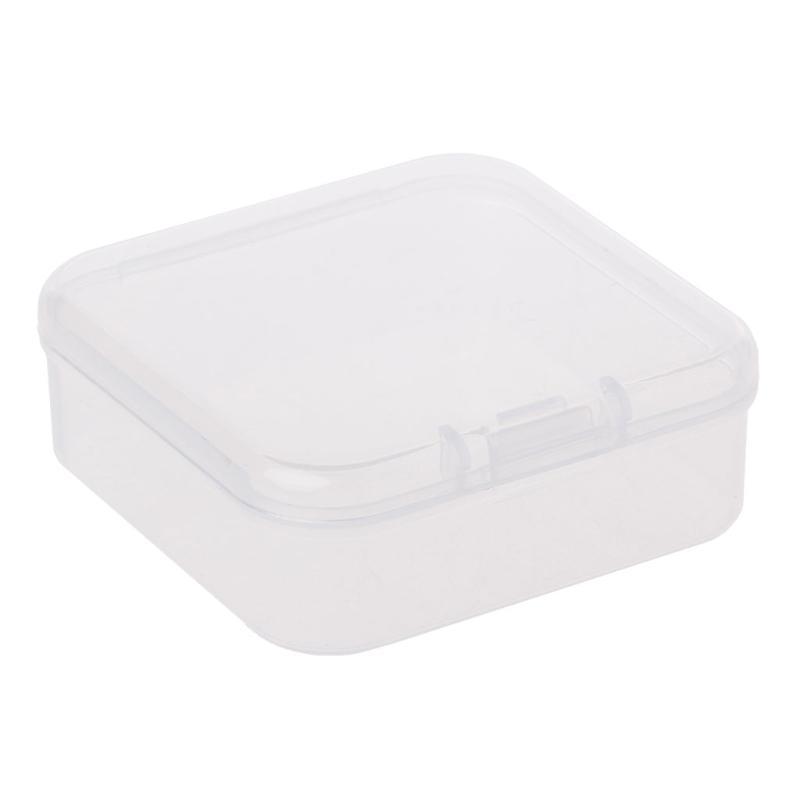 Square Transparent Storage Box Small Plastic Case For Jewelry Beads Small Parts Coins Screws Container Multiple Sizes Option