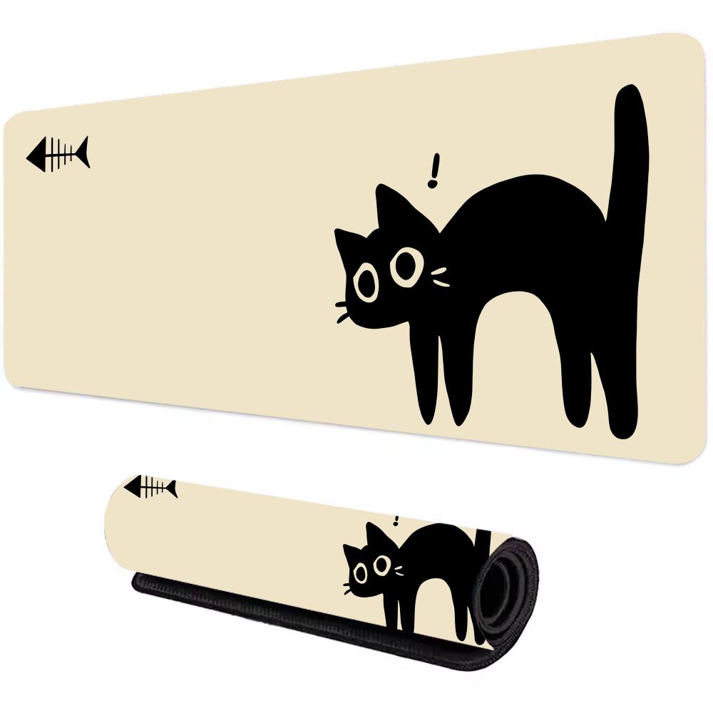 Cute Cartoon Cat Mouse Pad Xxl Large Antislip Rubber Gaming Mousepad Esport Durable Thick Seam Edge Office Gamer Long Desk Mat