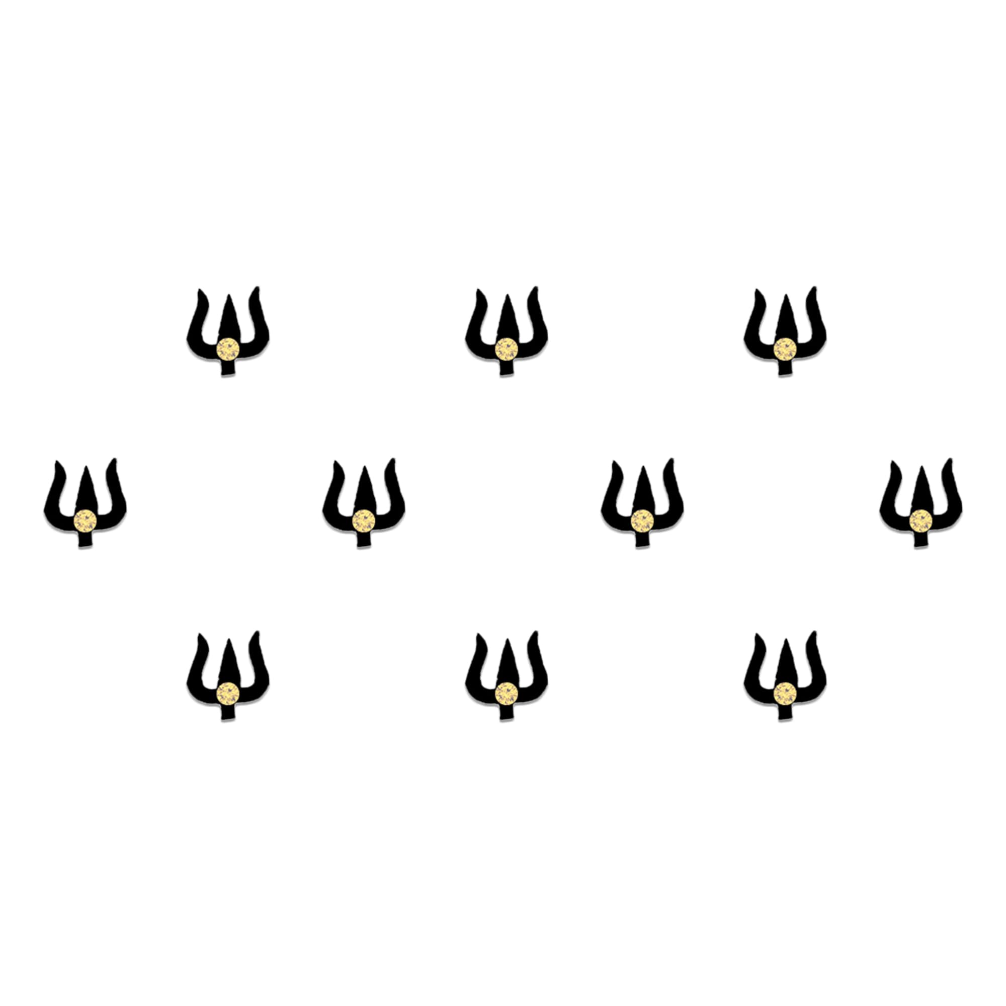 Comet Busters Black Velvet Trishul Bindis