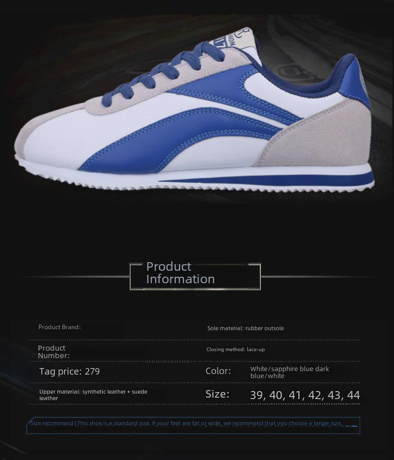 Men's Retro Low-Top Leather Running Shoes - Casual Fashion Sneakers for Spring and Autumn