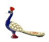 Meenakari Peacock Statue With Glittering Bead Showpiece, Multicolor - Set Of 1