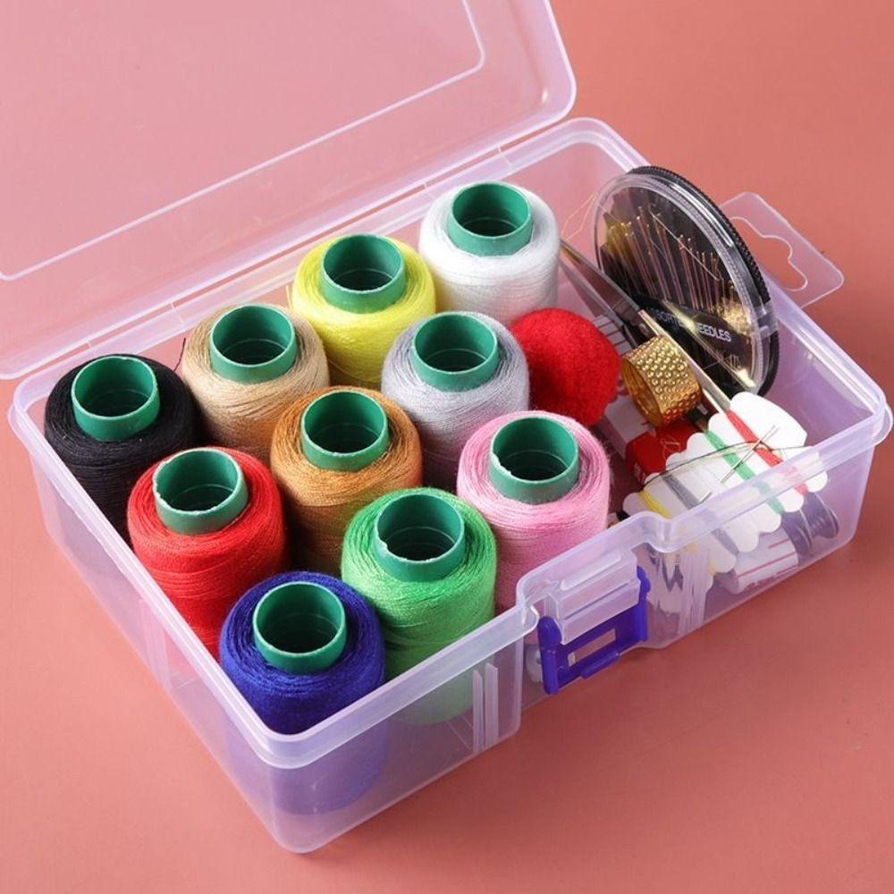 DIY Sewing Set Ten-color Thread with Storage Box Sewing Box Stitching Thread Set for Quilting Thread Stitching Embroidery Craft