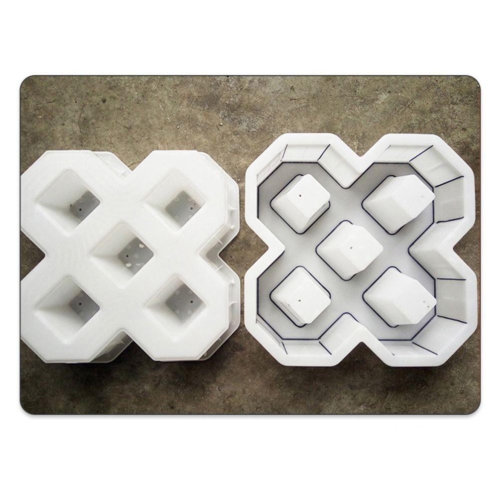 1Pcs 25x6cm Paving Brick Mould Plastic Reusable Stepping Stone Paver Hollow Grass DIY Walkway Brick Mold