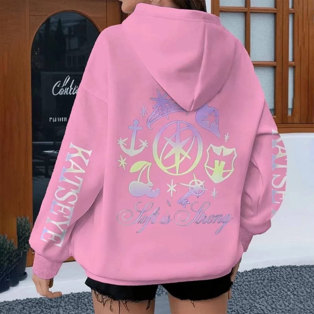 Neue Kpop Vintage Katseye Grunge Grafik Hoodies Damen Herren Popmusik Band Hoody Katseye Mode HipHop Sweatshirt Harajuku Unisex
