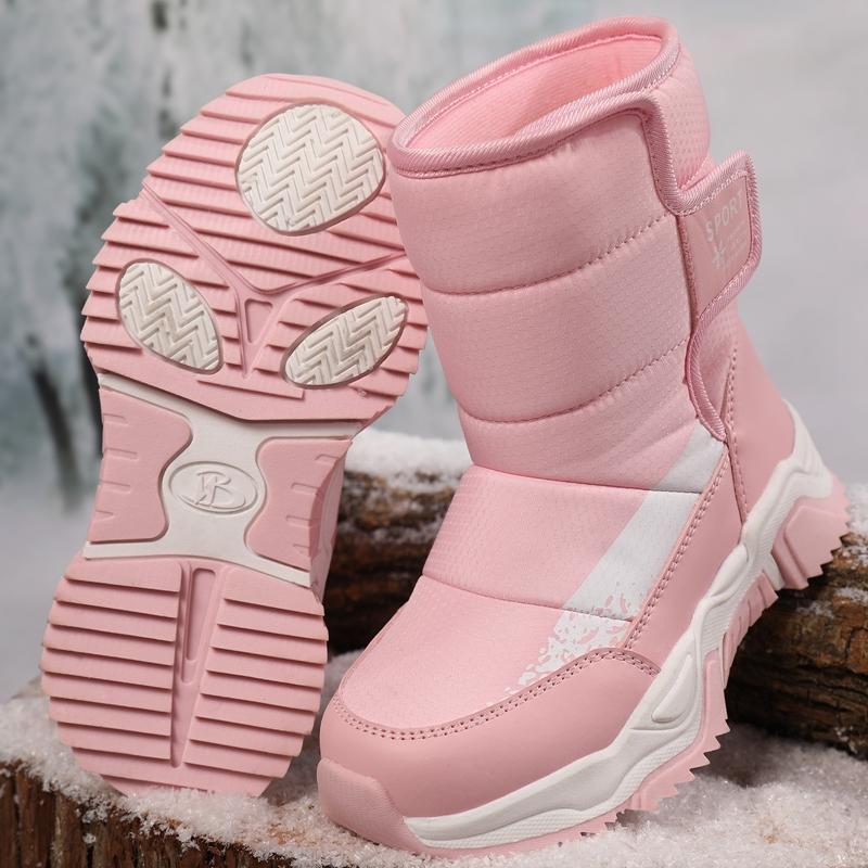 Rutschfeste und verschleißfeste High-Top-Schneestiefel für Kinder mit Plüschisolierung, Baumwollschuhe, Herren- und Damenschuhe