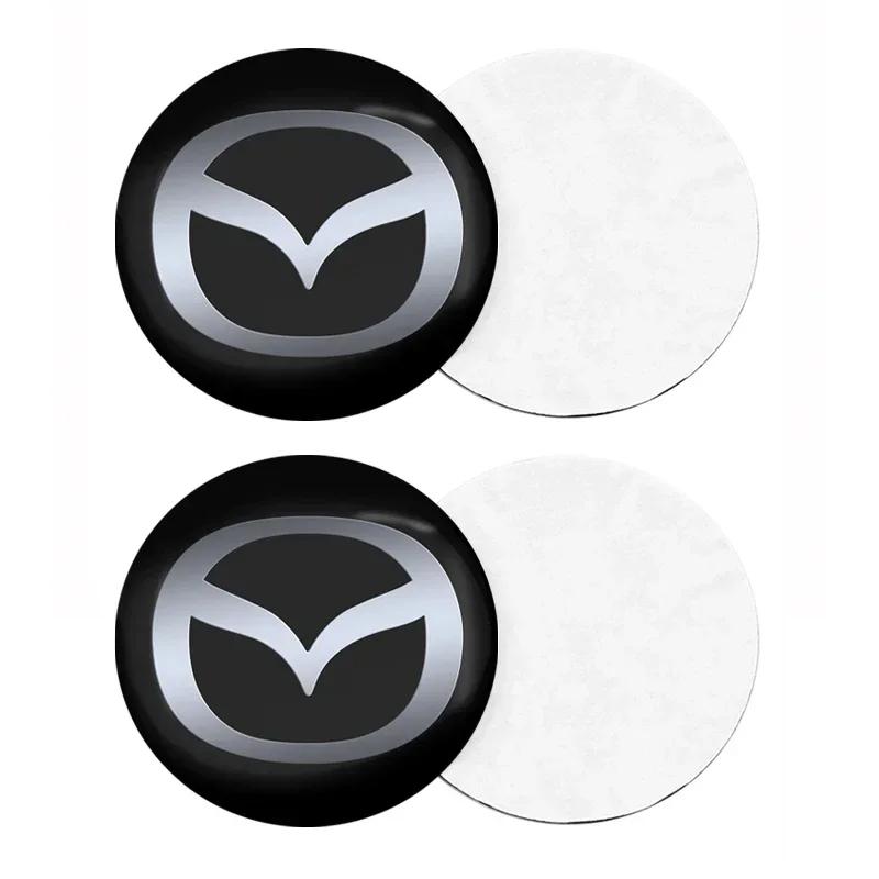 For Mazda 3 Alexa CX30 CX-4 CX5 CX-5 CX8 CX-8 CX-30 CX9 4pcs Car Rim Cover Decal Tire Wheel Center Hub Cap Sticker Emblem Decal