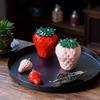 Handmade Ceramic Strawberry Tea Caddy: Moisture-Proof Mini Black Tea Storage Jar