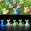 2Pcs Glowing Mini Snails Miniature Moss Micro Landscape Decoration Glow In The Dark Snails Figurines Fairy Garden Accessories