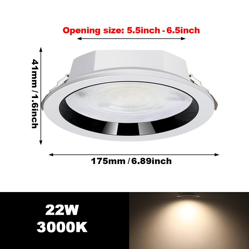 Ceiling LED Spotlights Dowmlight AC 220V Round Recessed LED Dowm Light Spot Ceiling Lamp 9W 13W 19W 22W Indoor Lighting
