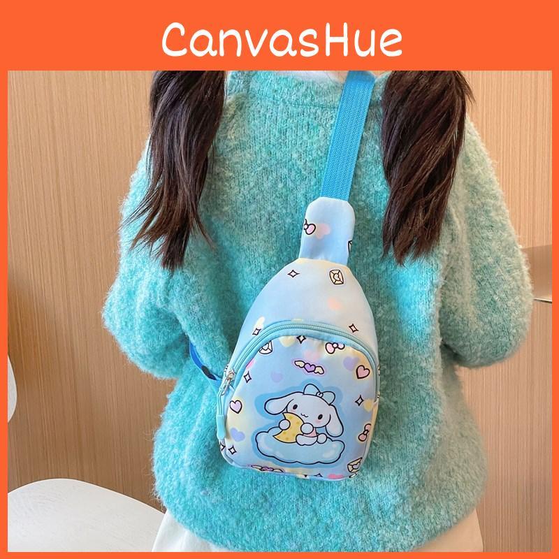 Adorable Cartoon Printed Children's Chest Bag Lightweight Nylon For Preschool Kids