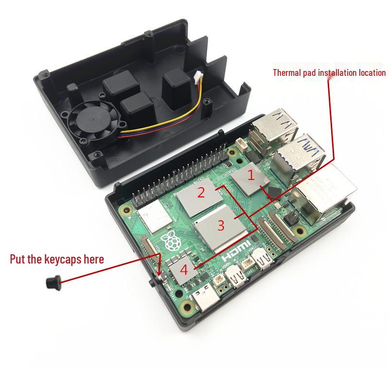 Pouzdro pro odvod tepla pro Raspberry Pi: Ochranná krabička z hliníkové slitiny pro Pi 3B+ & 4B