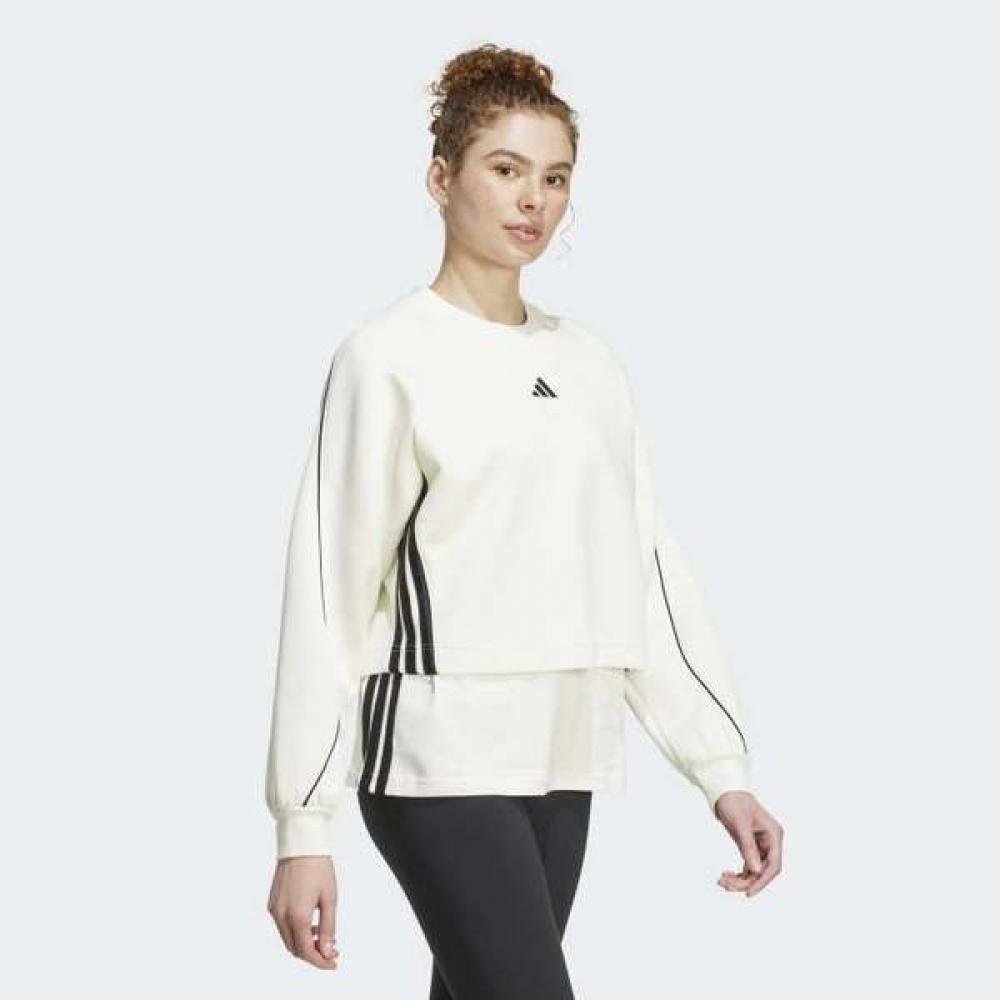AdidaS Women S Comfortable Layer SweatShirt Stadium 3 Stripe Crewneck