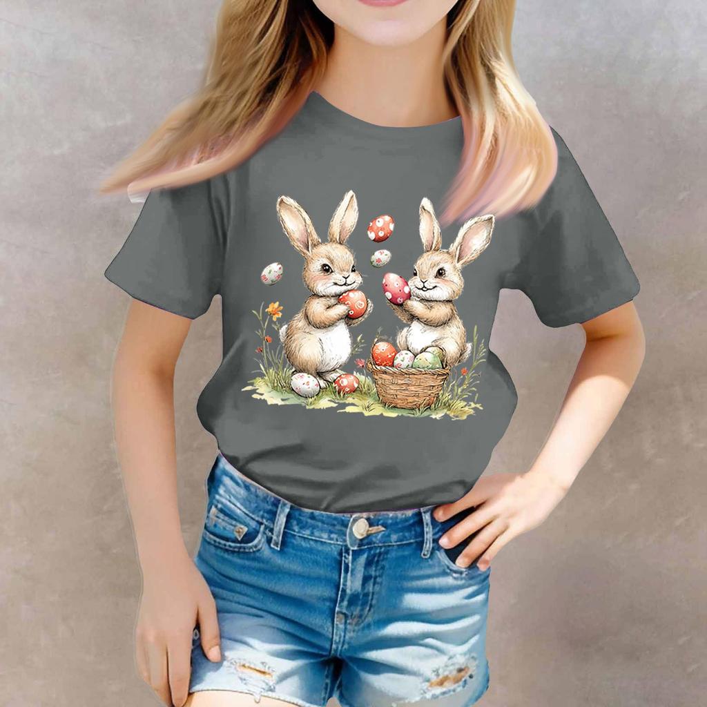 Kleinkind Mädchen Jungen T-Shirts Kinder Top Jungen und Mädchen Bedrucktes Kurzarm T-Shirt