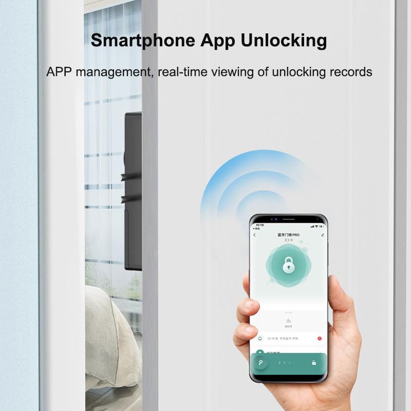 Tuya Smart Elektronisches Schloss Schlüsseloses Eingangstür Riegel Schloss Versteckte Unsichtbare Installation TTLock App IC-Karten Schloss für Holztür