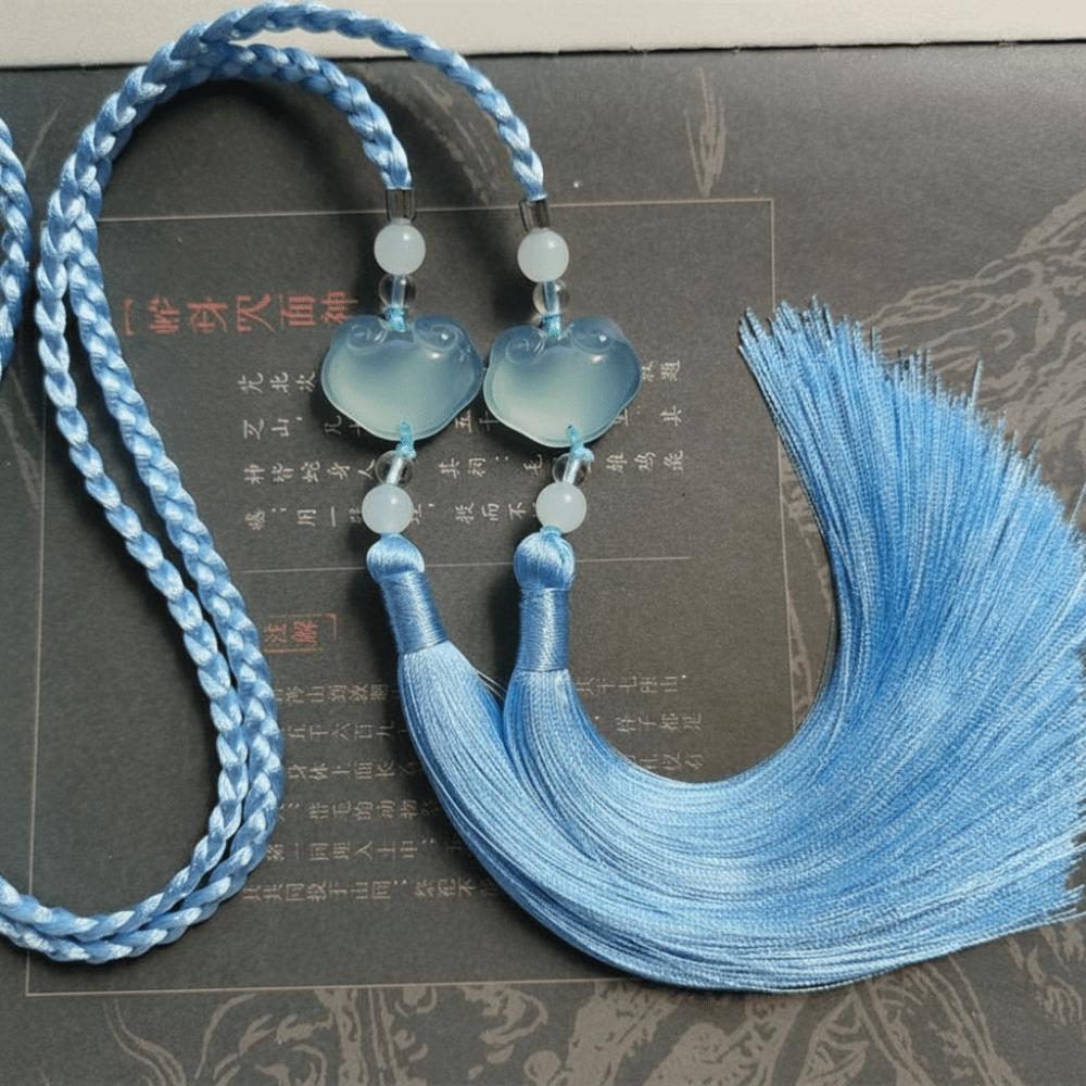 Round Neck Hanfu Palace Sash Belt Simple Waist Cord Belt New Tassel Pendant Belt Gift