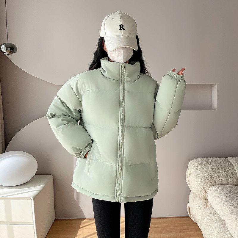 

Женское зимнее пальто Lulu 2025 из утолщенного бархатного хлопка - Теплое, свободного кроя, в трендовом стиле 2XL яблочный зеленый