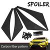 4Pcs Carbon Fiber Universal Car Styling Sticker Fit Front Bulper Lip Diffuser Splitter Fins Body Spoiler Canards Valence Chin