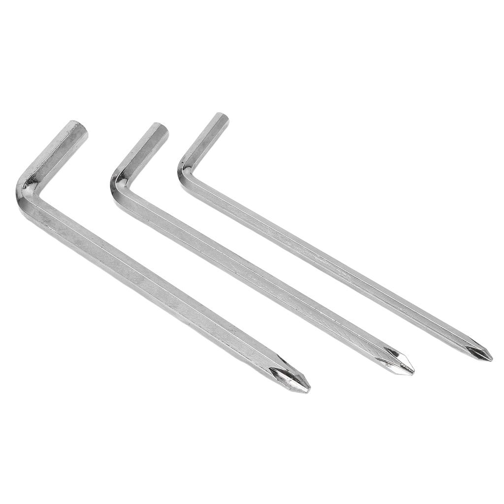 3Pcs Dual Purpose Screwdriver Set L Type Hex Cross Head Steel Simple Hardware Hand Tools