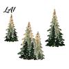DIY Wall Mounted Holiday Tree 3Pcs Wooden Christmas Decor Winter Snowy Pine Hanging Forest Decorations Sign Rustic Ornaments for Xmas Home