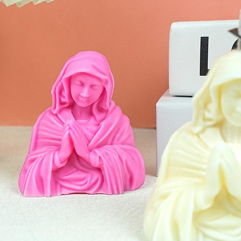 Praying Virgins Marys Candle Mould Silicone Mould For Craft And Home Decoration