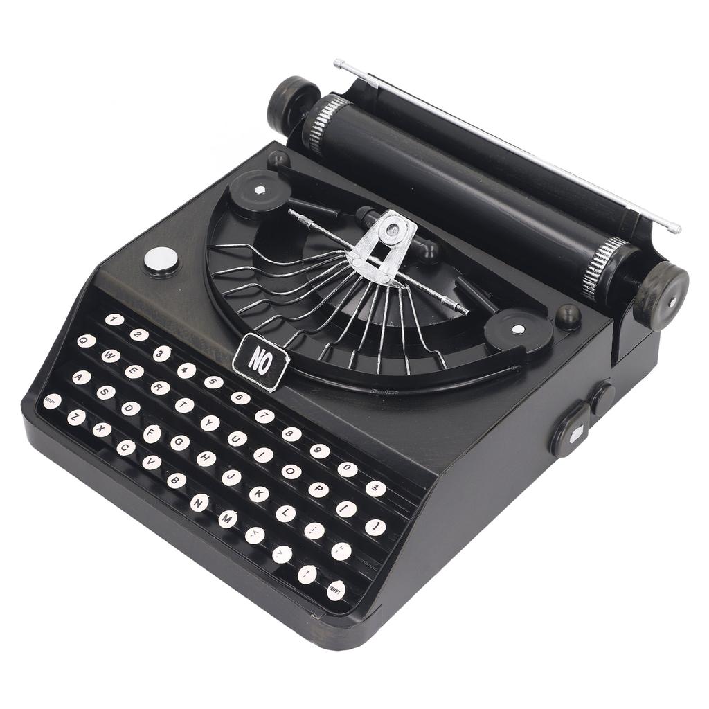 Antique Typewriter Model Black Retro Vintage Portable Manual Props Model Decoration Ornaments for