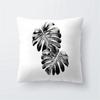 Home Decor Black and White Plant Leaf Sofa Pillow Cover Office Seat Cushion  Tropical