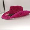 cowgirl western hat  mexican hat  retro curling hat western cowboy hat outdoor riding hat travel sports hat
