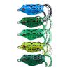 5Pcs 11CM/8.2G Frog Lure with Weedless Hook Skirt Hard Artificial Frog Bait Saltwater Freshwater Bass Snakehead Fishing Accessories