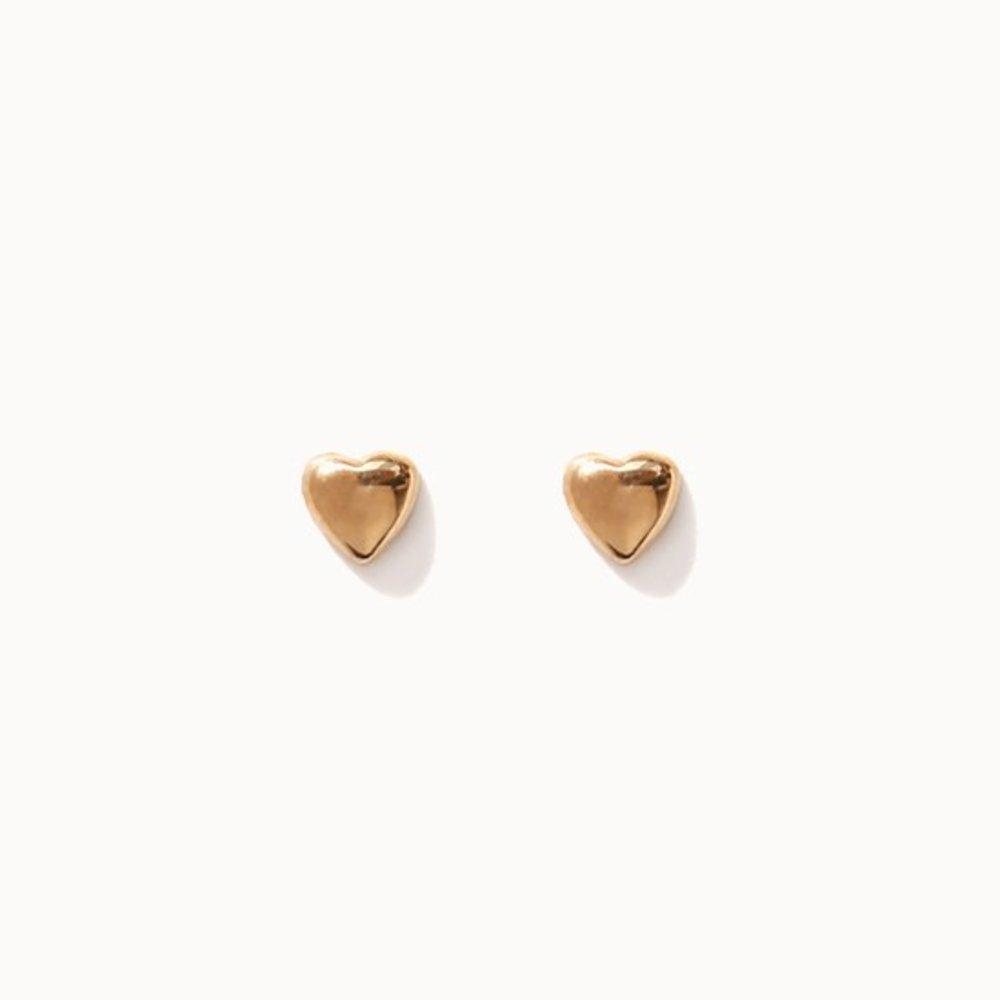 J.Lauren 11G0179 10K Gold Mini Heart Earrings