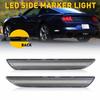 For 2015-2020 Ford Mustang Clear White LED Rear Side Marker Signal Lamps Lights
