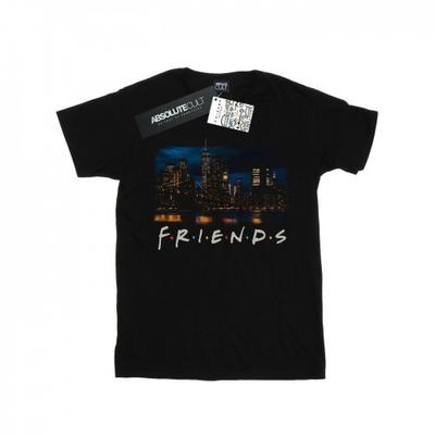 Camiseta Boyfriend de algodão com foto do horizonte de Nova York para mulheres/senhoras