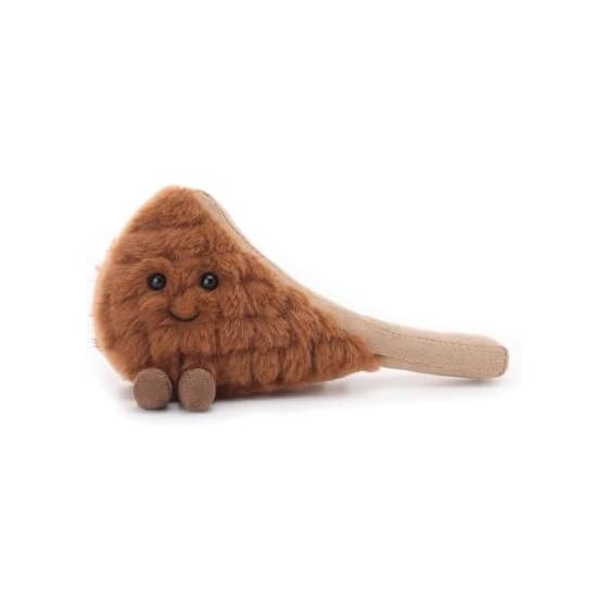 Apricot Lamb Tomahawk Steak Plush Toy - Soft, Cute, and Fluffy - 18cm