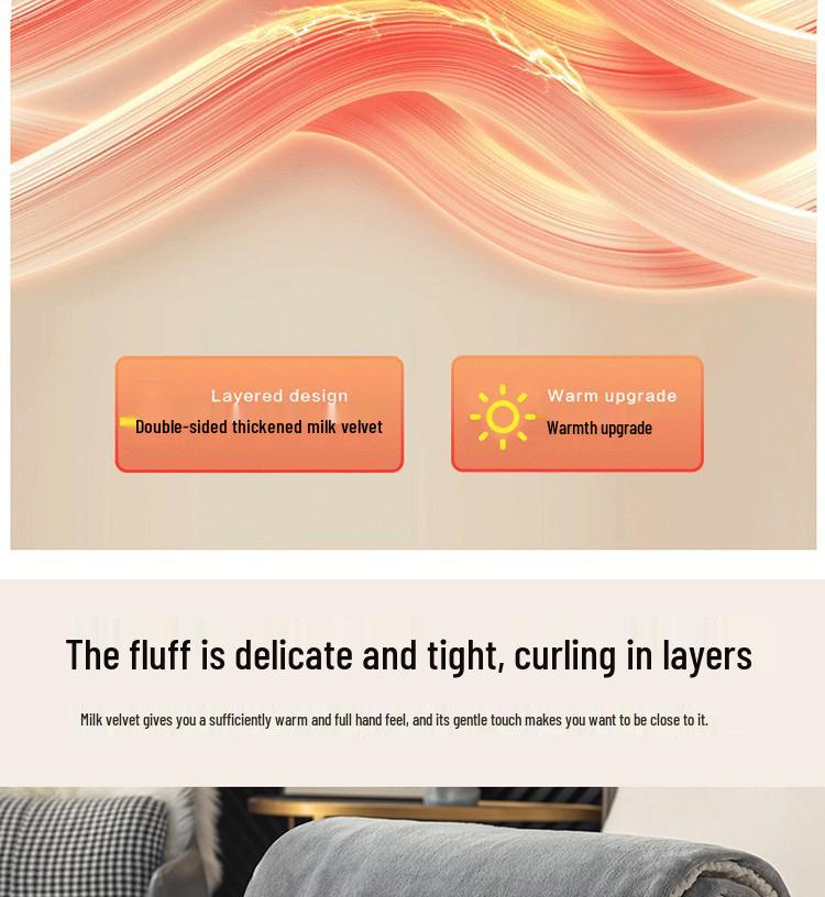 Solid Color Coral Fleece Throw Blanket - Perfect for Office & Air Conditioning Comfort