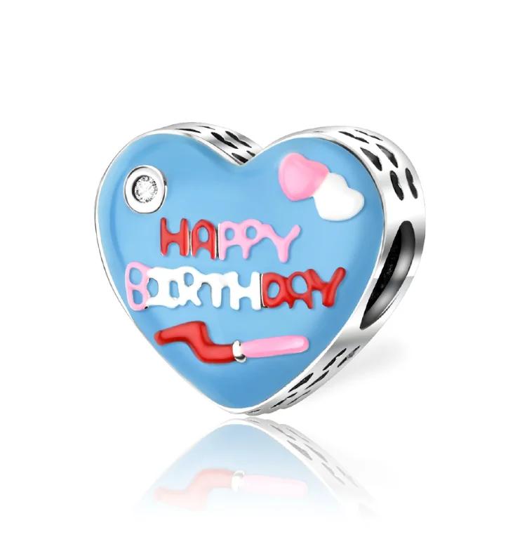 New 925 Silver Colorful Infinite Heart Flower Charms Fit Original Pendant Bracelet Necklace DIY Ladies Fine Jewelry