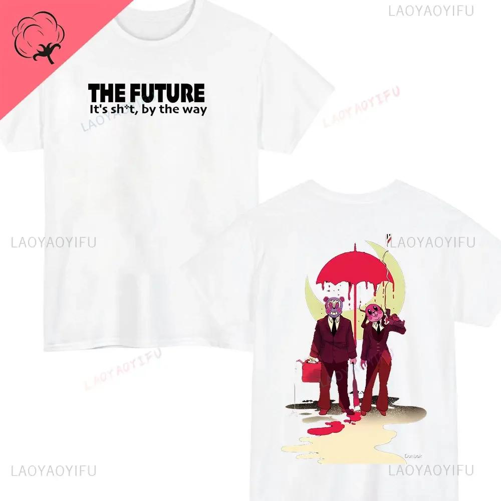 Retro The Umbrella Academy Double Sided Printed Cotton Tshirt Leisure Classic TShirts NoveltyShirt Loose Unique Tops