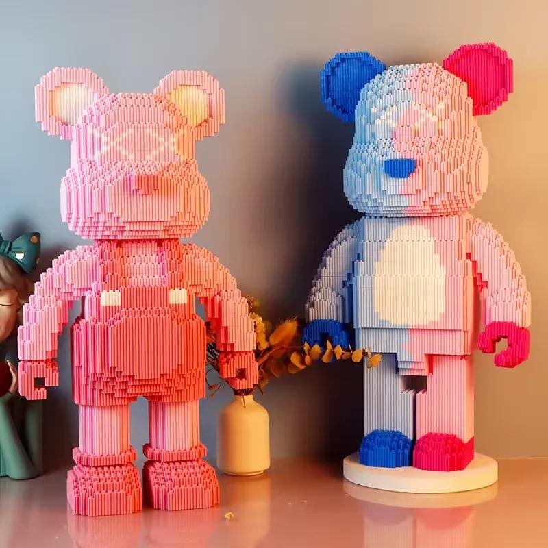 Building Blocks Bear Kids Playthings Cartoon Candy Rabbit Block Micro Bricks Boys Girls Christmas Birthday Present