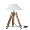 Rustic Wood Tripod Floor Lamp