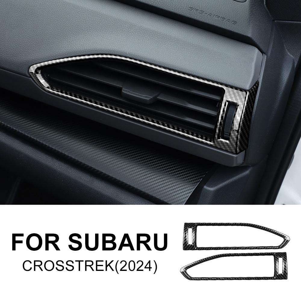 ABS Carbon Style Sticker For Subaru Crosstrek 2025 Impreza 2025 Side Air Vent Outlet Anti Scratch Interior LHD RHD Accsesories
