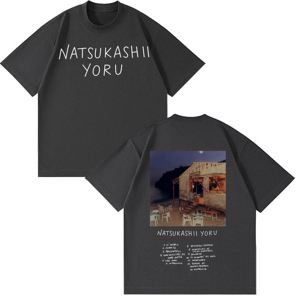 Fashion Oversized Tees Rapper SAIKO Natsukashii Yoru Album 2025 Merch T-shirt Men's Women Cotton T-shirts Couple Style Clothing