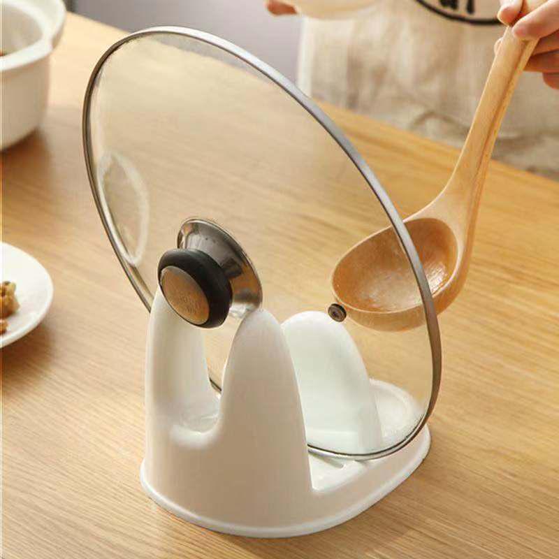 Kitchen Countertop Lid & Board Holder - Organizes Pot Lids, Cutting Boards, Spatulas, and Ladles.