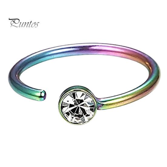 Stud Nose Ring Stylish Skin-friendly Multi Colors Ornament Non Piercing Hoop for Party Decoration