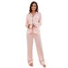 European & American Modal Long-Sleeved Shirt and Pants Pajama Set for Women - Autumn/Winter