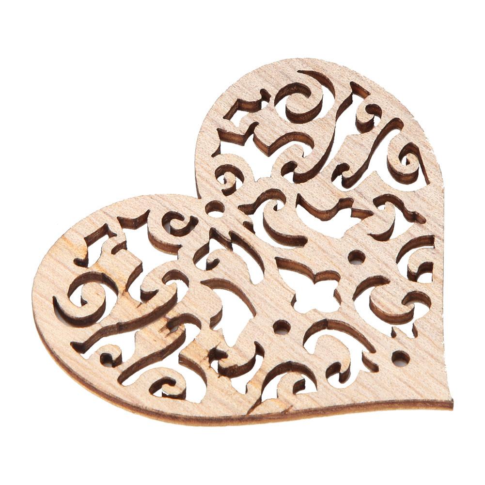 10pcs Hollow Love Hearts Shape Wooden Art Craft Decoration for Home Wedding