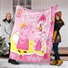 1pc Peppa Pig1 Theme Blanket - Digital Print, Polyester, Cozy for All Seasons, Perfect for Outdoor, Camping, and Travel