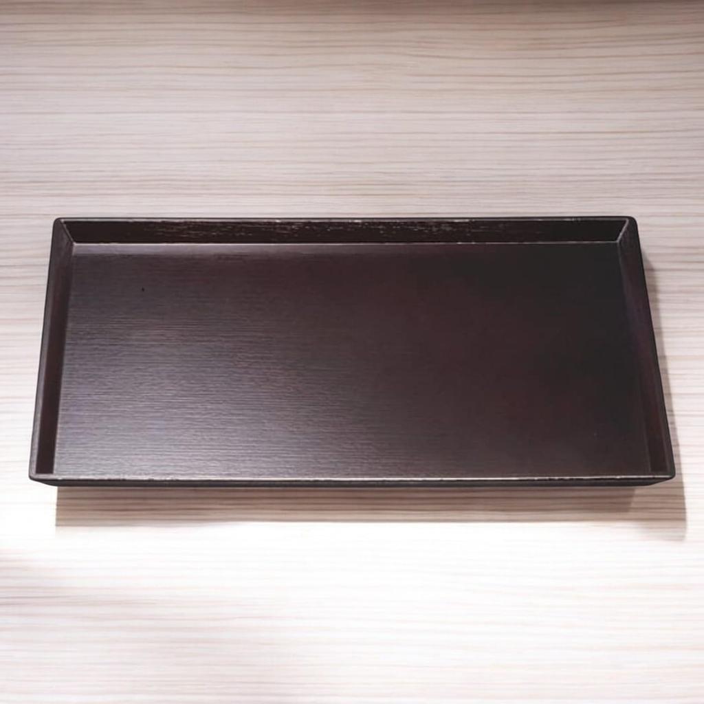 Clear Stream Wood Grain Tamuke Lacquerware Made In Japan J-kitchens Tray, 42cm, Tray, (ABS Resin),