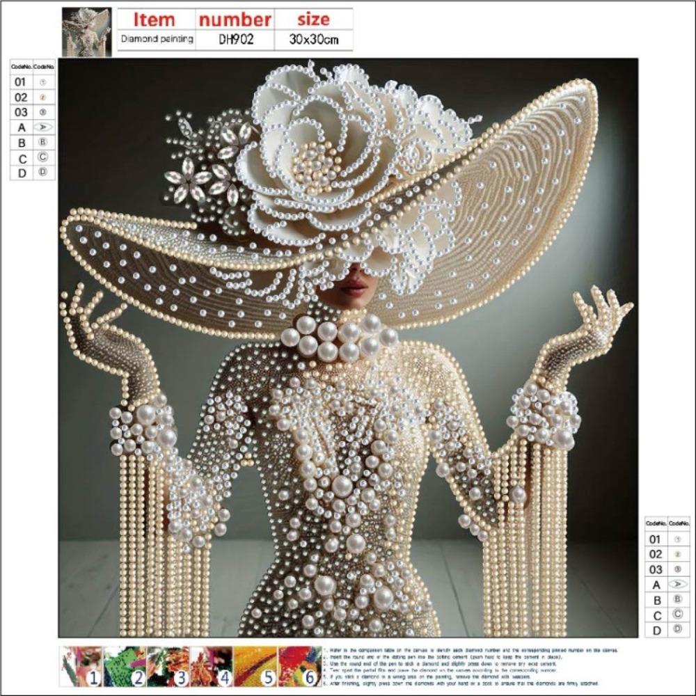 5d Diamond Painting Special-shaped Bright Diamond DIY Pearl Handmade Pendant Home Jewelry