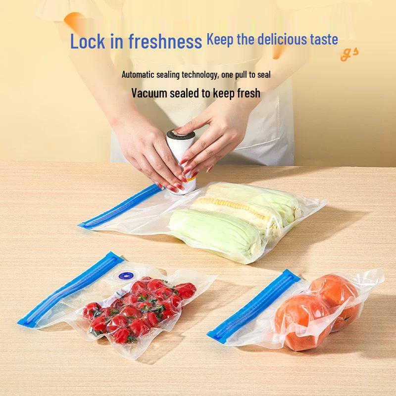 Food Grade Air Valve Fresh-keeping Zipper Vacuum Storage Bag