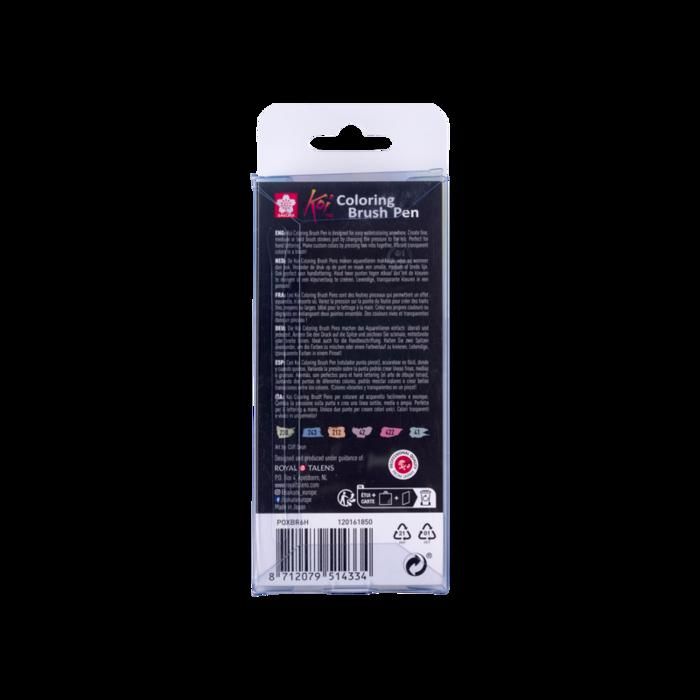 Pinceaux de coloriage - SAKURA - Koi - Lot de 6 - Couleur Marron - Pointe fine - Opaque