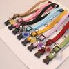 Cat Dog Collar Anti-pull Heart Bell Pendant Adjustable One Size Anti-break Neck